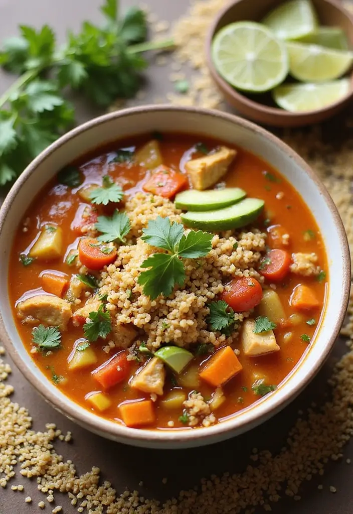 28 Healthy Chicken Tortilla Soup Crock Pot Recipes That Cook Themselves - 8. Quinoa Chicken Tortilla Soup