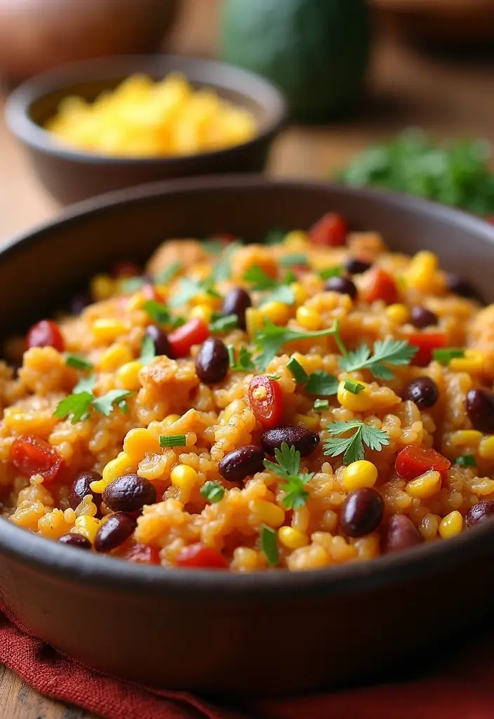 28 Healthy Chicken and Rice Casserole Recipes That Comfort - 10. Southwest Chicken and Rice Casserole