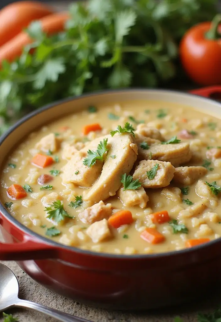 28 Healthy Chicken and Rice Casserole Recipes That Comfort - 15. Creamy Chicken and Rice Soup Casserole