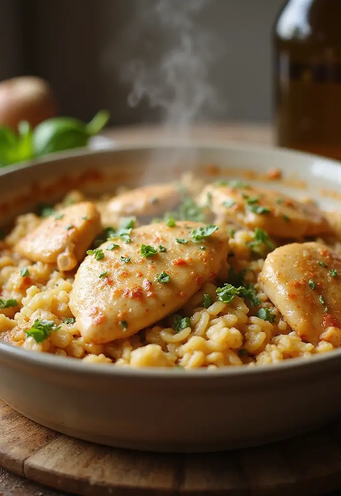 28 Healthy Chicken and Rice Casserole Recipes That Comfort - 19. Creamy Italian Chicken and Rice Casserole