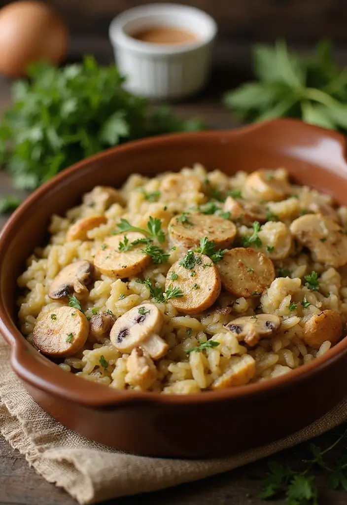 28 Healthy Chicken and Rice Casserole Recipes That Comfort - 21. Chicken and Rice Casserole with Mushrooms