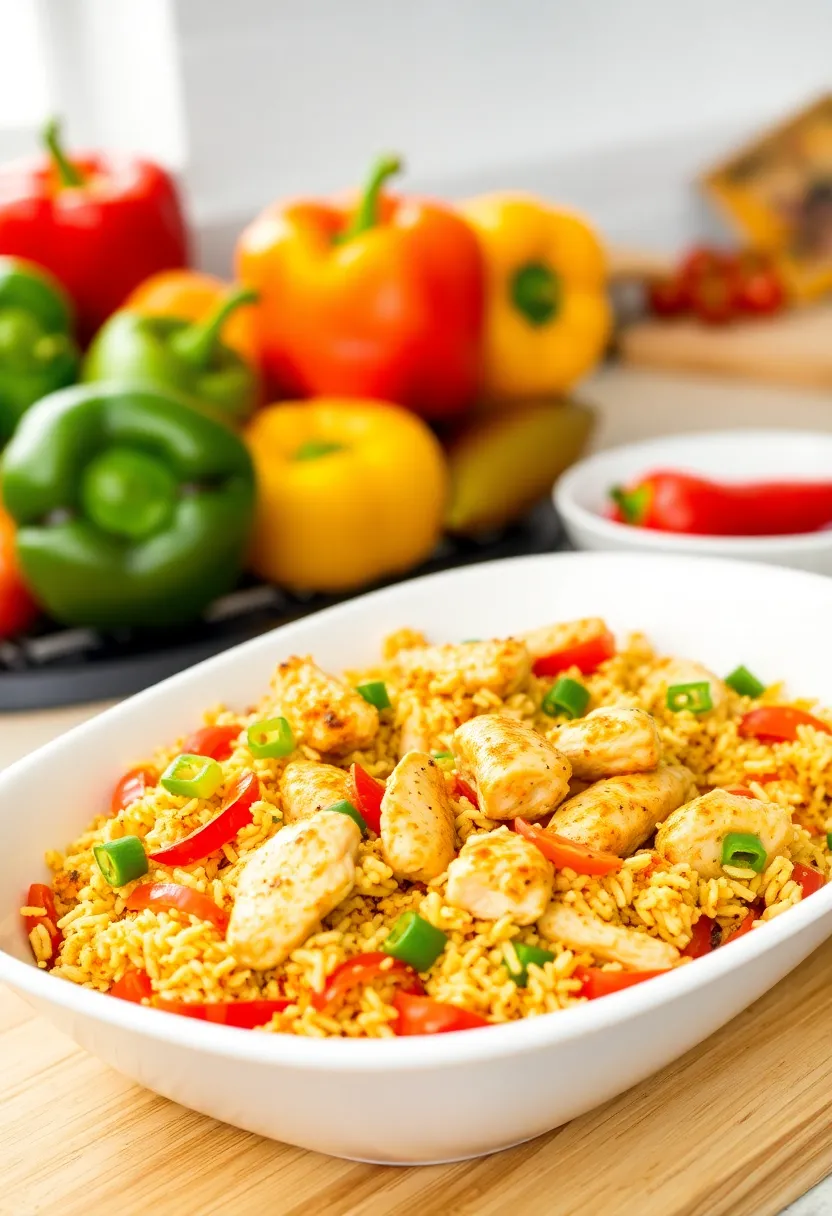 28 Healthy Chicken and Rice Casserole Recipes That Comfort - 24. Chicken and Rice Casserole with Bell Peppers