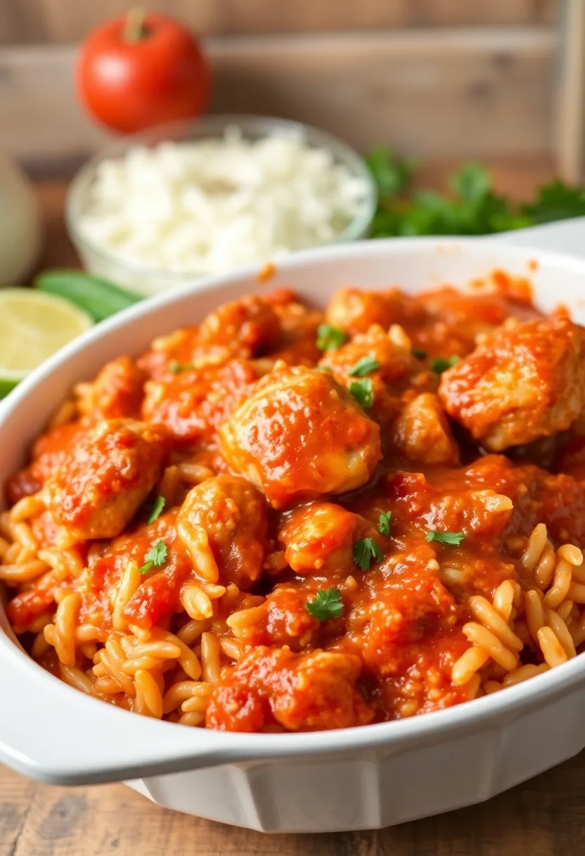 28 Healthy Chicken and Rice Casserole Recipes That Comfort - 27. Chicken and Rice Casserole with Tomato Sauce