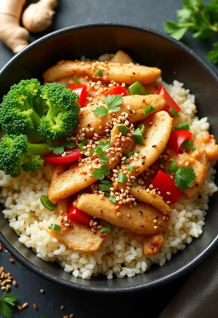 28 Healthy Chicken and Rice Casserole Recipes That Comfort - 8. Asian-Inspired Chicken and Rice Casserole