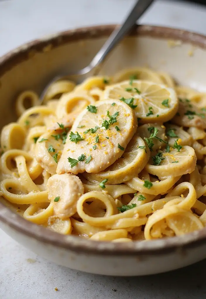 28 Healthy Lemon Chicken Recipes That Are Fresh and Zingy - 10. Creamy Lemon Chicken Pasta