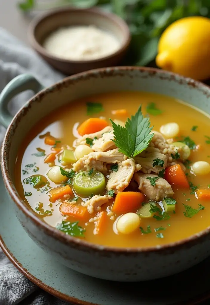 28 Healthy Lemon Chicken Recipes That Are Fresh and Zingy - 11. Lemon Chicken and Vegetable Soup