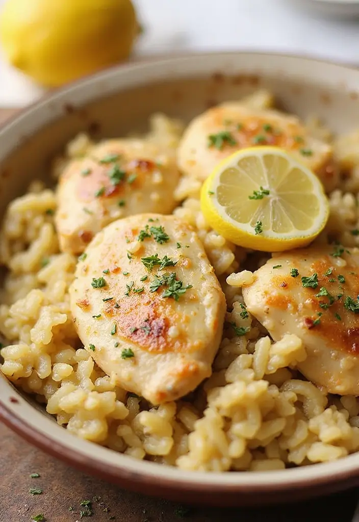 28 Healthy Lemon Chicken Recipes That Are Fresh and Zingy - 27. Lemon Chicken and Rice Casserole