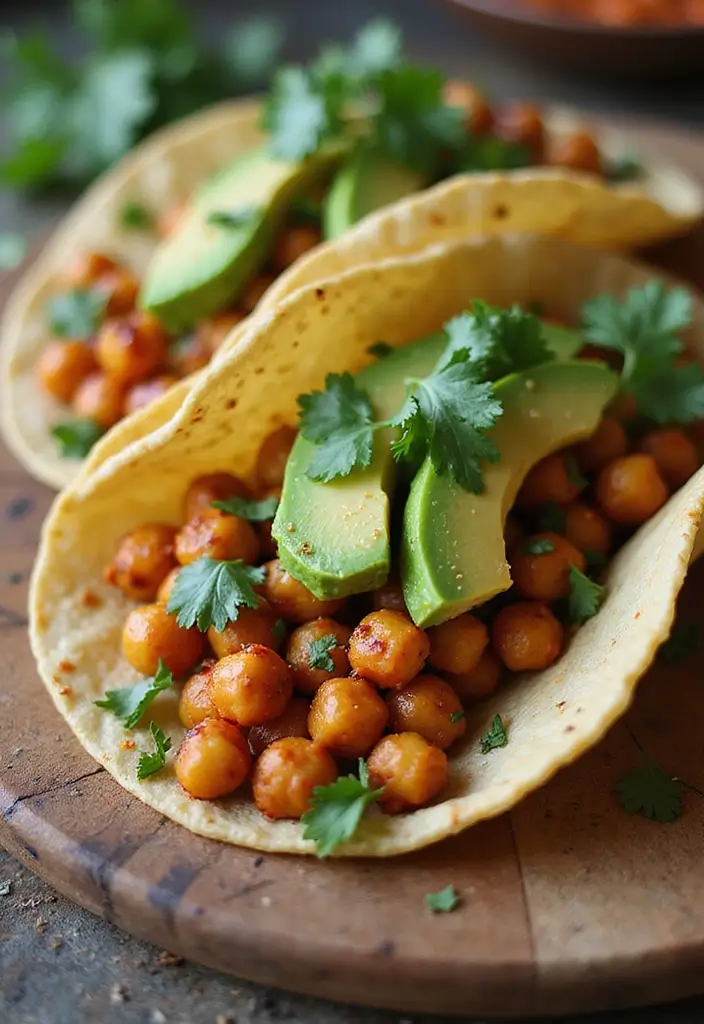 28 Healthy Mexican Dinner Recipes That Are Fresh and Zesty - 17. Spicy Chickpea and Avocado Tacos