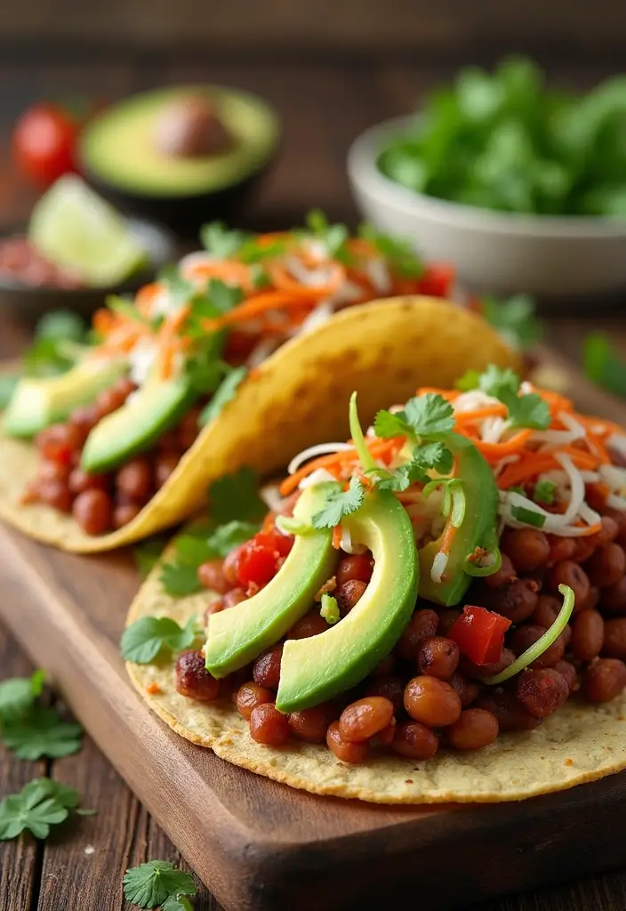 28 Healthy Mexican Dinner Recipes That Are Fresh and Zesty - 23. Spicy Bean Tacos