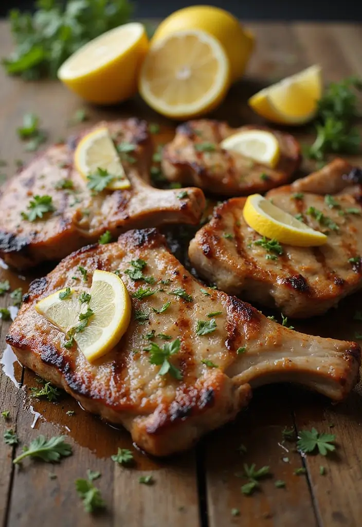 28 Healthy Pork Chop Recipes That Are Juicy and Lean - 1. Lemon Herb Grilled Pork Chops