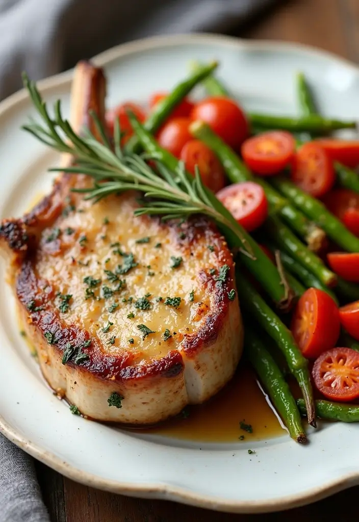 28 Healthy Pork Chop Recipes That Are Juicy and Lean - 12. Garlic and Rosemary Pork Chops