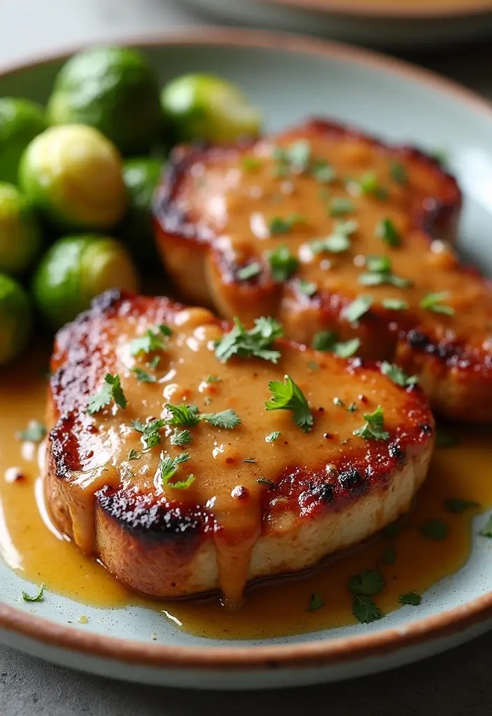 28 Healthy Pork Chop Recipes That Are Juicy and Lean - 17. Maple Mustard Glazed Pork Chops