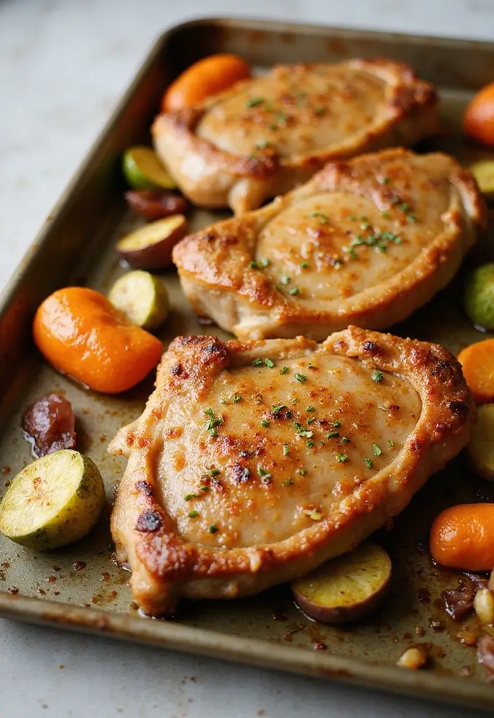 28 Healthy Pork Chop Recipes That Are Juicy and Lean - 2. Honey Mustard Oven-Baked Pork Chops