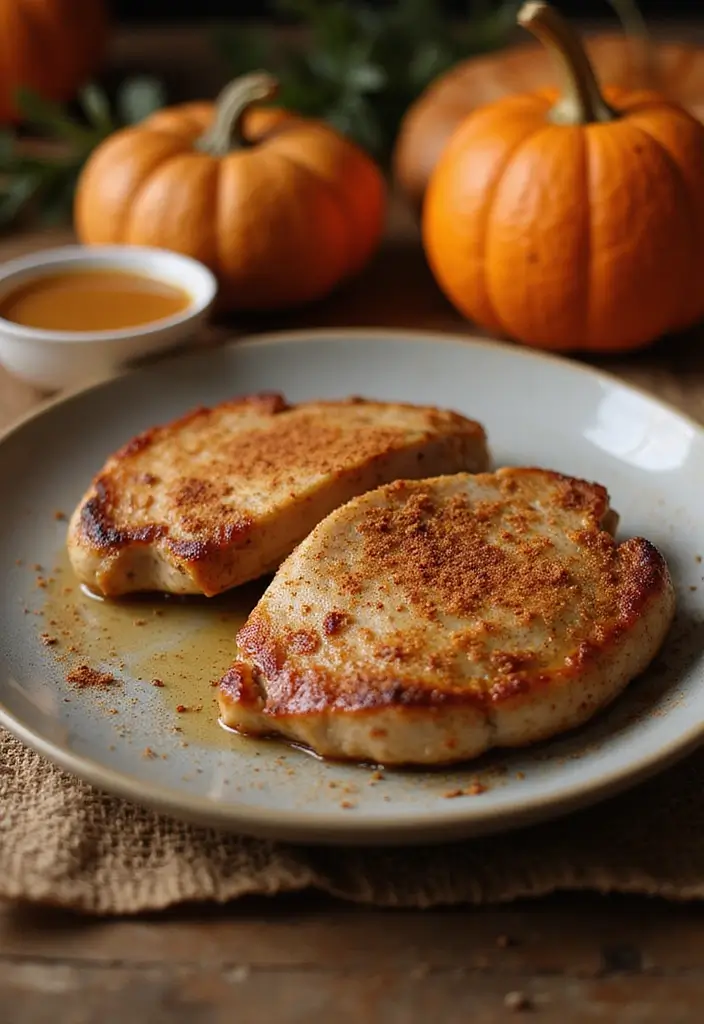 28 Healthy Pork Chop Recipes That Are Juicy and Lean - 22. Savory Pumpkin Spice Pork Chops