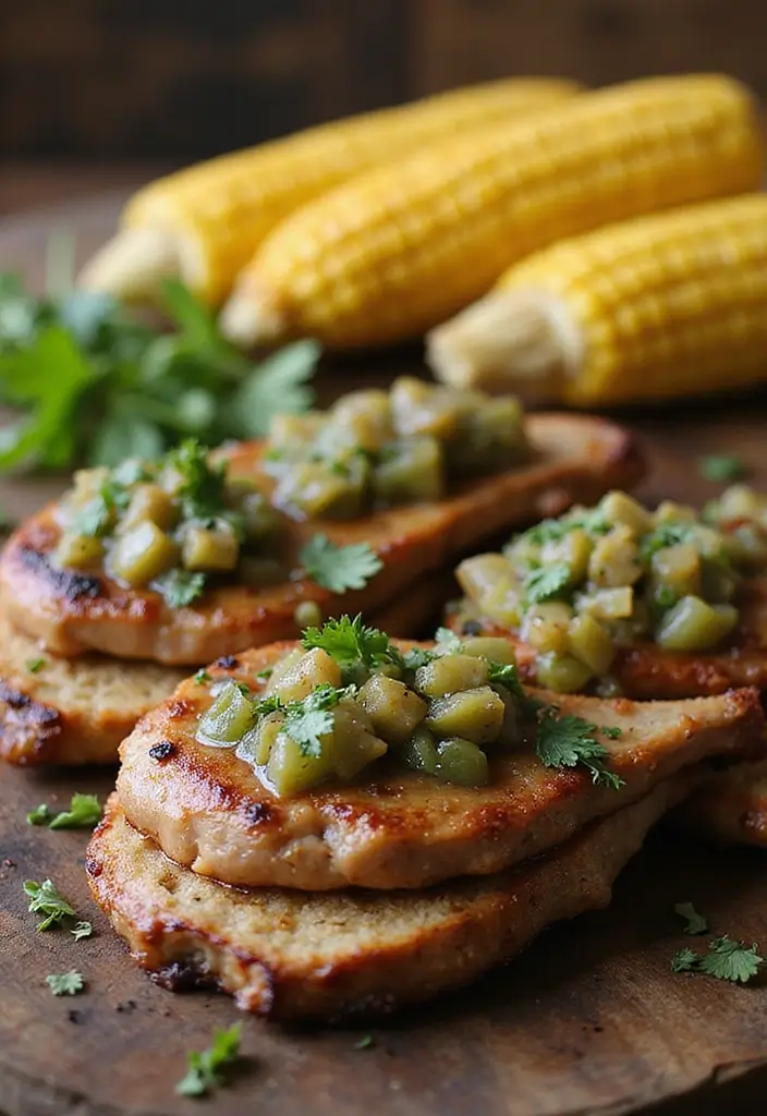 28 Healthy Pork Chop Recipes That Are Juicy and Lean - 23. Zesty Salsa Verde Pork Chops