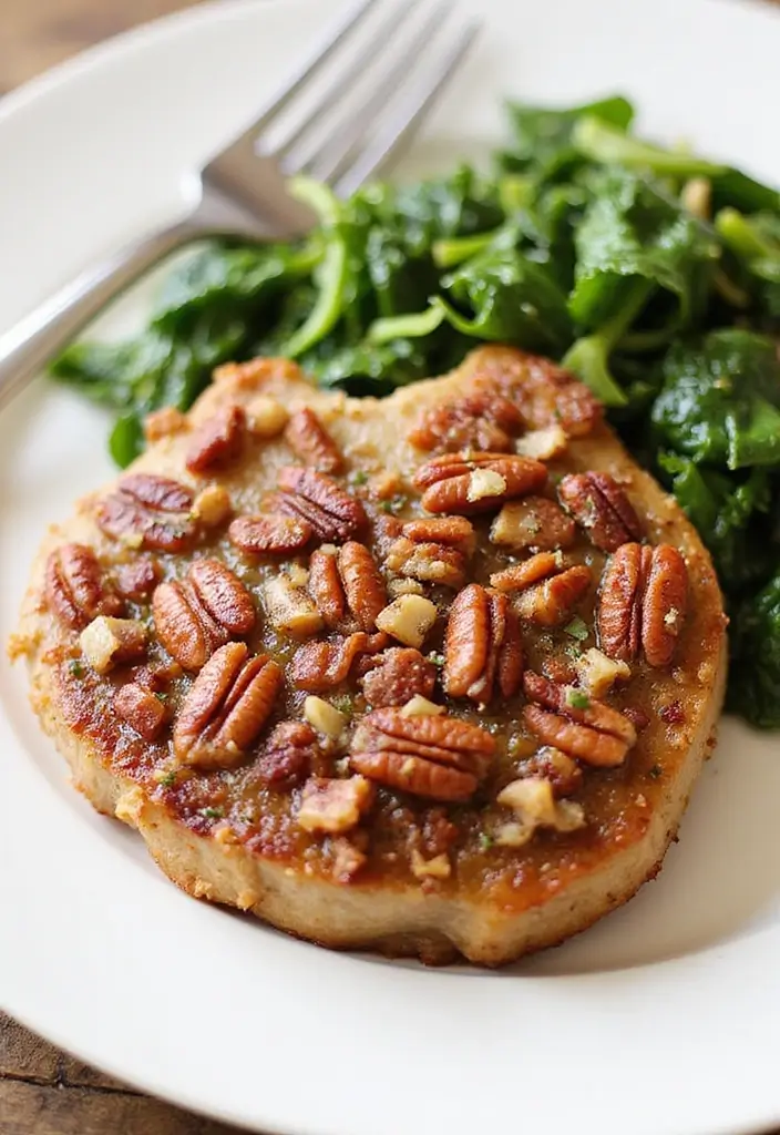 28 Healthy Pork Chop Recipes That Are Juicy and Lean - 24. Spiced Maple Pecan Pork Chops