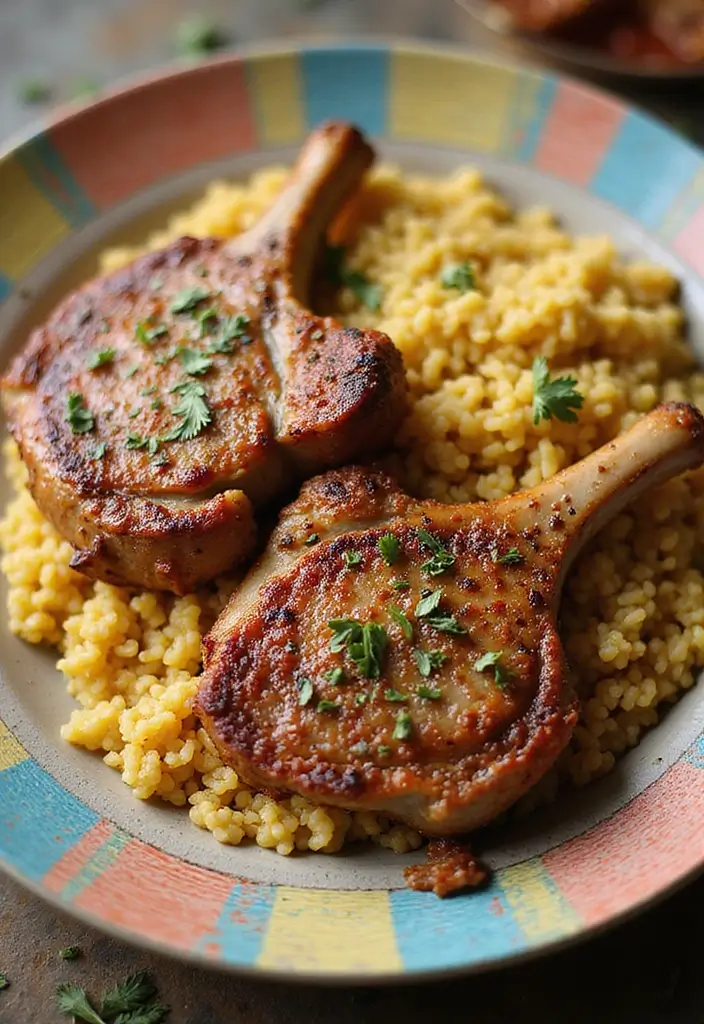 28 Healthy Pork Chop Recipes That Are Juicy and Lean - 27. Moroccan Spiced Pork Chops