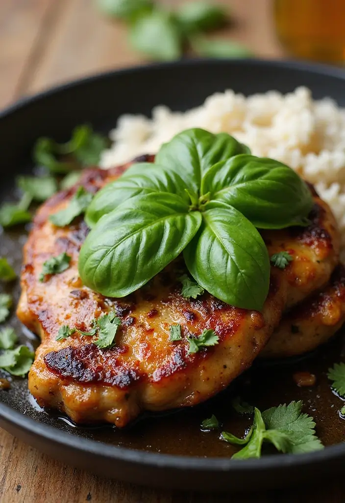 28 Healthy Pork Chop Recipes That Are Juicy and Lean - 5. Thai Basil Pork Chops