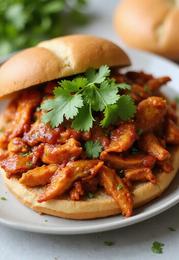 28 Healthy Shredded Chicken Recipes for Meal Prep - 1. Spicy BBQ Shredded Chicken