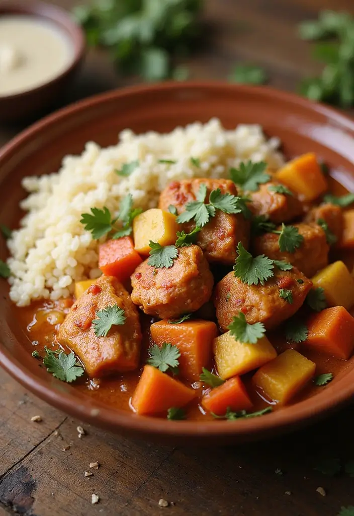 28 Healthy Shredded Chicken Recipes for Meal Prep - 14. Moroccan Chicken Tagine