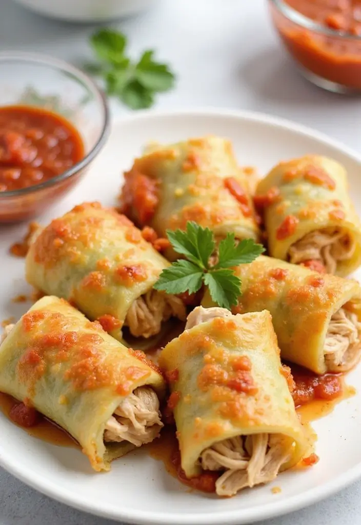 28 Healthy Shredded Chicken Recipes for Meal Prep - 22. Shredded Chicken Cabbage Rolls