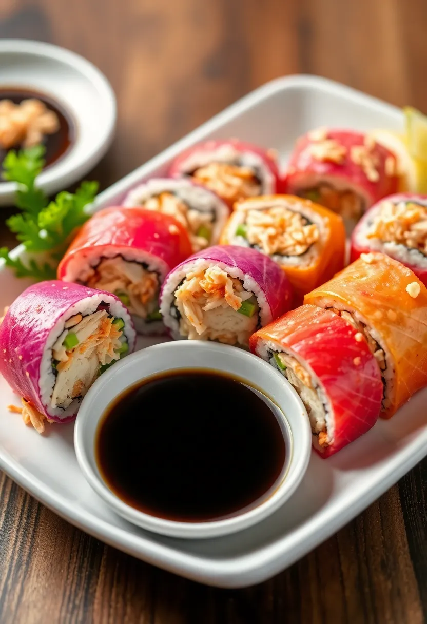 28 Healthy Shredded Chicken Recipes for Meal Prep - 28. Shredded Chicken Sushi Rolls