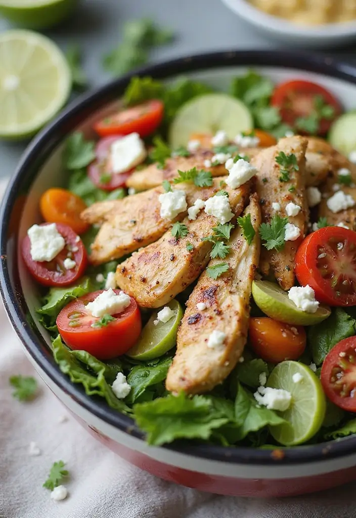 28 Healthy Shredded Chicken Recipes for Meal Prep - 6. Greek Chicken Salad