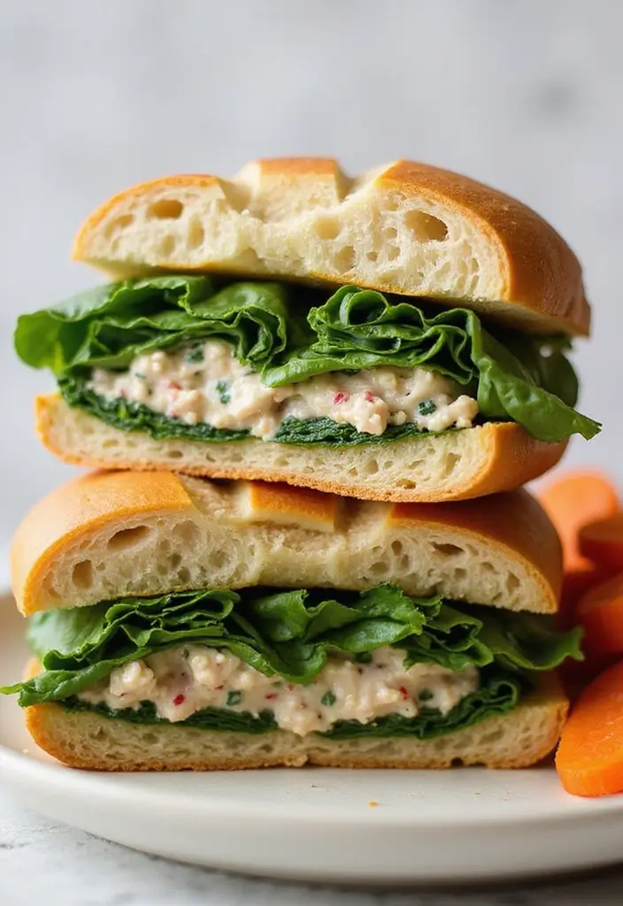 28 Tuna Sandwich Recipes Healthy Lunches You’ll Love - 11. Tuna and Spinach Sandwich