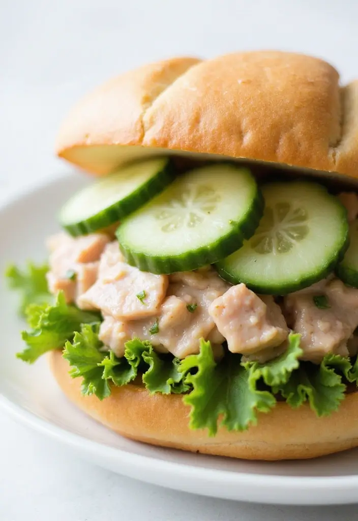 28 Tuna Sandwich Recipes Healthy Lunches You’ll Love - 12. Tuna and Cucumber Sandwich