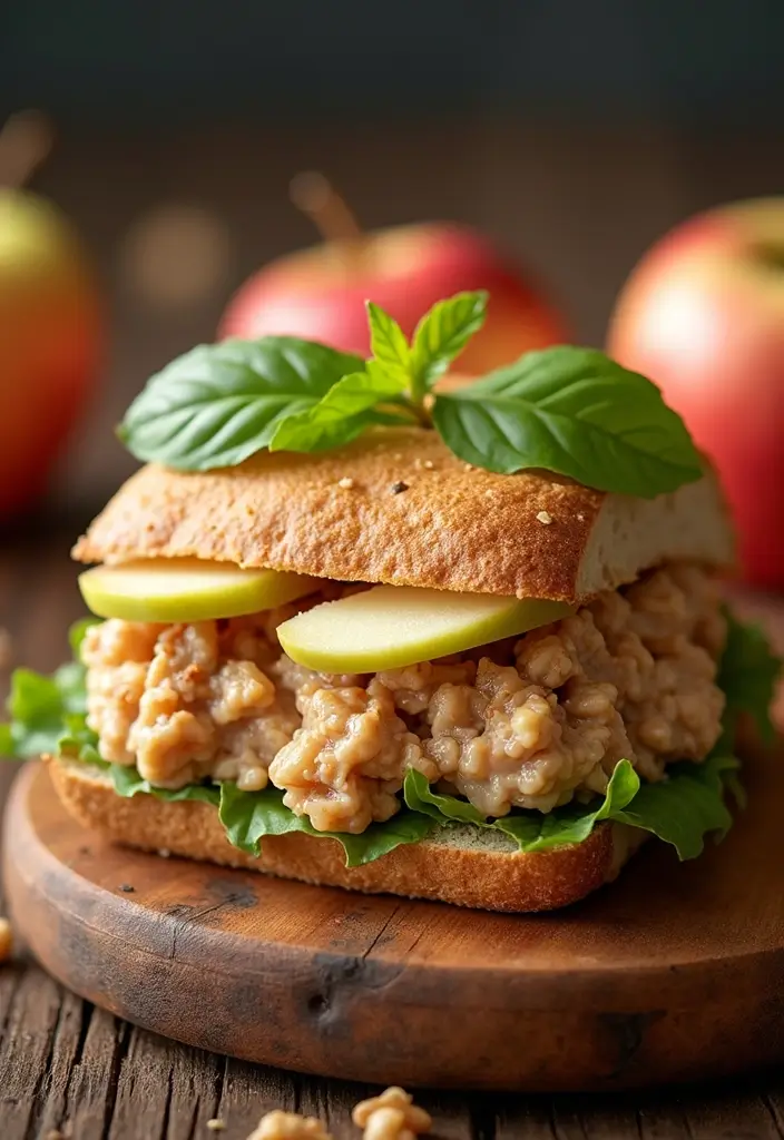 28 Tuna Sandwich Recipes Healthy Lunches You’ll Love - 14. Tuna and Apple Sandwich