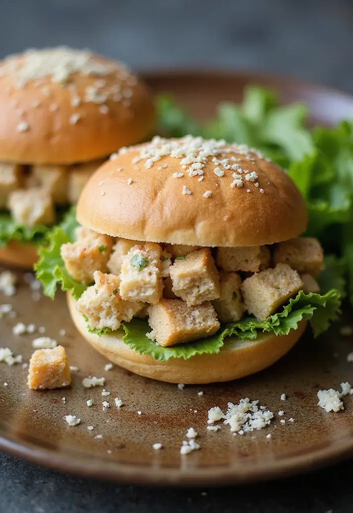28 Tuna Sandwich Recipes Healthy Lunches You’ll Love - 23. Tuna and Caesar Salad Sandwich