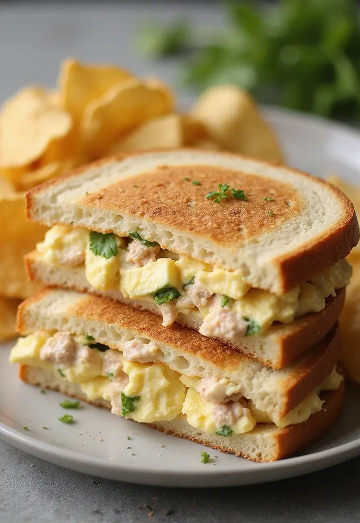 28 Tuna Sandwich Recipes Healthy Lunches You’ll Love - 9. Tuna and Egg Salad Sandwich