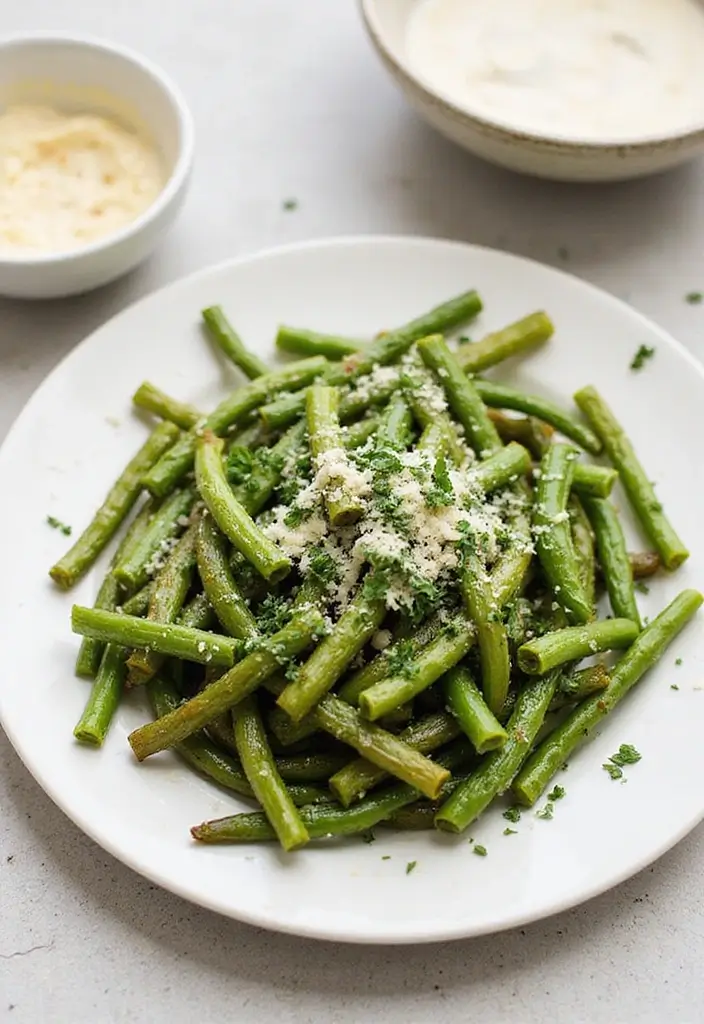 29 Air Fryer Recipes Healthy and Crispy Every Time - 18. Air Fryer Garlic Parmesan Green Beans