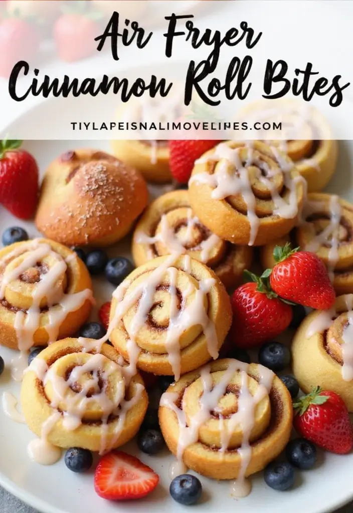 29 Air Fryer Recipes Healthy and Crispy Every Time - 23. Air Fryer Cinnamon Roll Bites