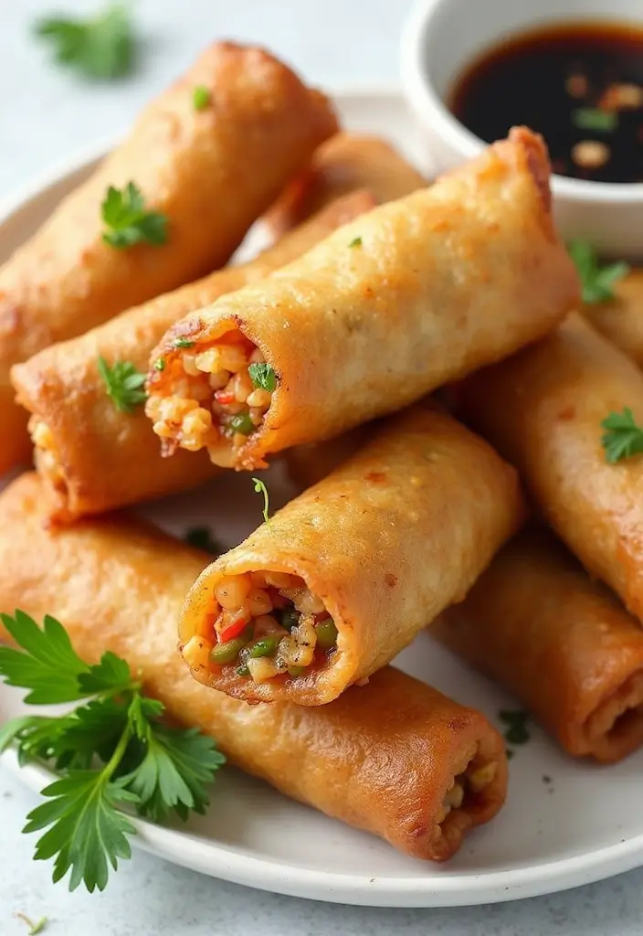 29 Air Fryer Recipes Healthy and Crispy Every Time - 25. Air Fryer Veggie Spring Rolls