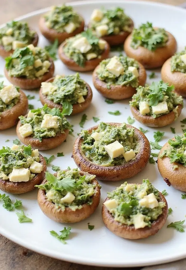 29 Air Fryer Recipes Healthy and Crispy Every Time - 8. Air Fryer Spinach and Feta Stuffed Mushrooms