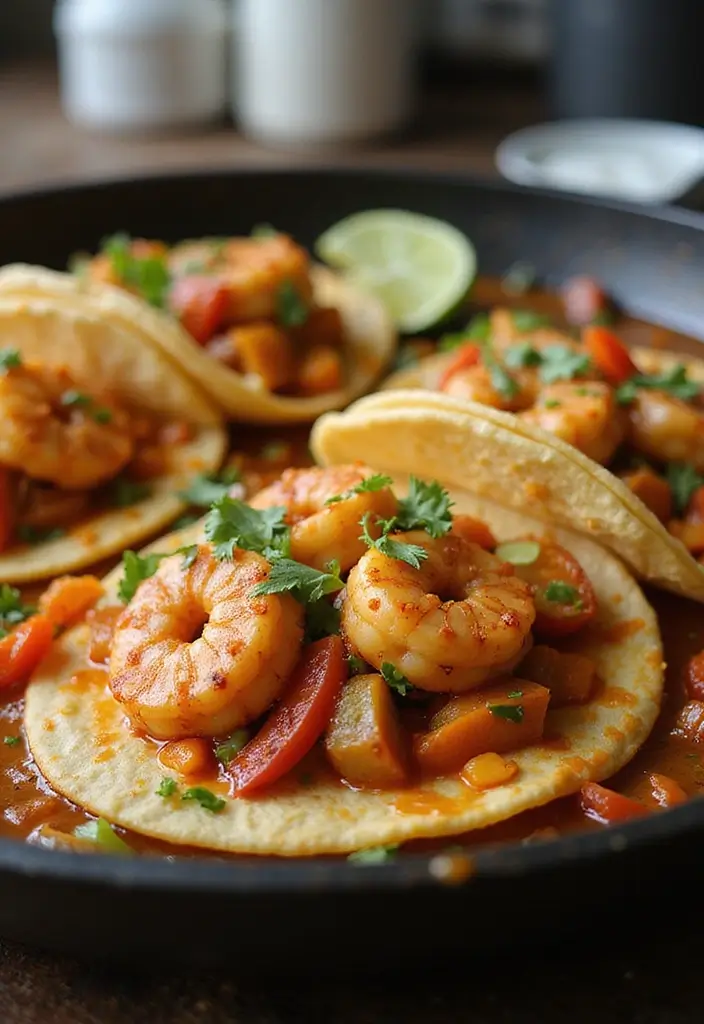 29 Easy Dinner Recipes: Healthy Meals for Busy Nights - 4. Spicy Shrimp Taco Skillet