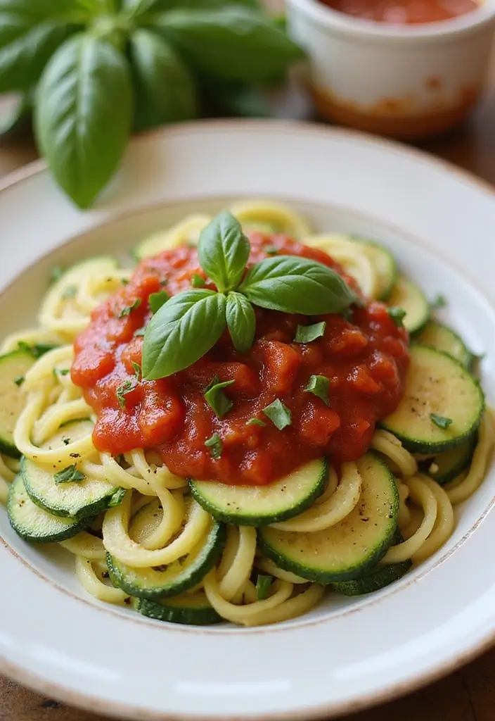 29 Easy Dinner Recipes: Healthy Meals for Busy Nights - 8. Zucchini Noodles with Marinara