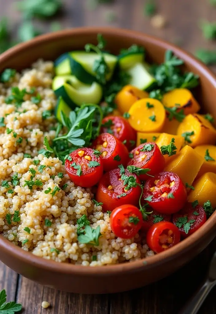 29 Easy Healthy Lunch Recipes You’ll Actually Look Forward To - 10. Grilled Veggie Quinoa Bowl