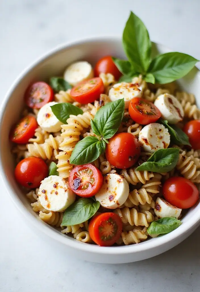 29 Easy Healthy Lunch Recipes You’ll Actually Look Forward To - 11. Caprese Pasta Salad