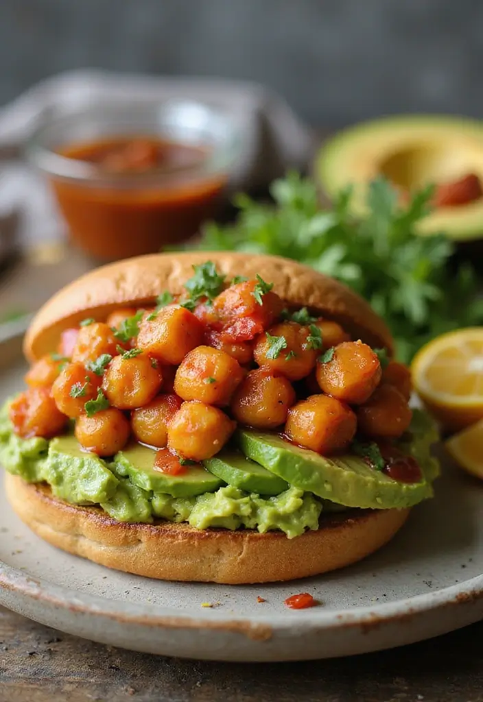29 Easy Healthy Lunch Recipes You’ll Actually Look Forward To - 18. BBQ Chickpea & Avocado Sandwich