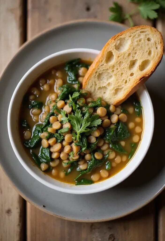 29 Easy Healthy Lunch Recipes You’ll Actually Look Forward To - 19. Lentil & Spinach Soup