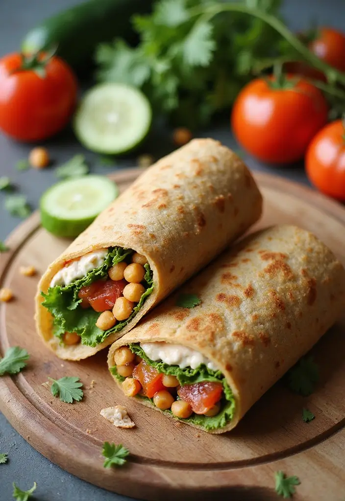 29 Easy Healthy Lunch Recipes You’ll Actually Look Forward To - 2. Mediterranean Chickpea Wrap