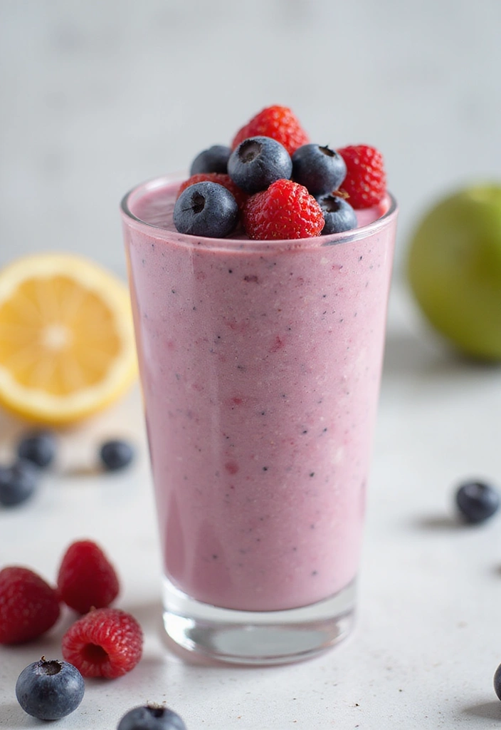 29 Easy Healthy Lunch Recipes You’ll Actually Look Forward To - 21. Greek Yogurt & Berry Smoothie