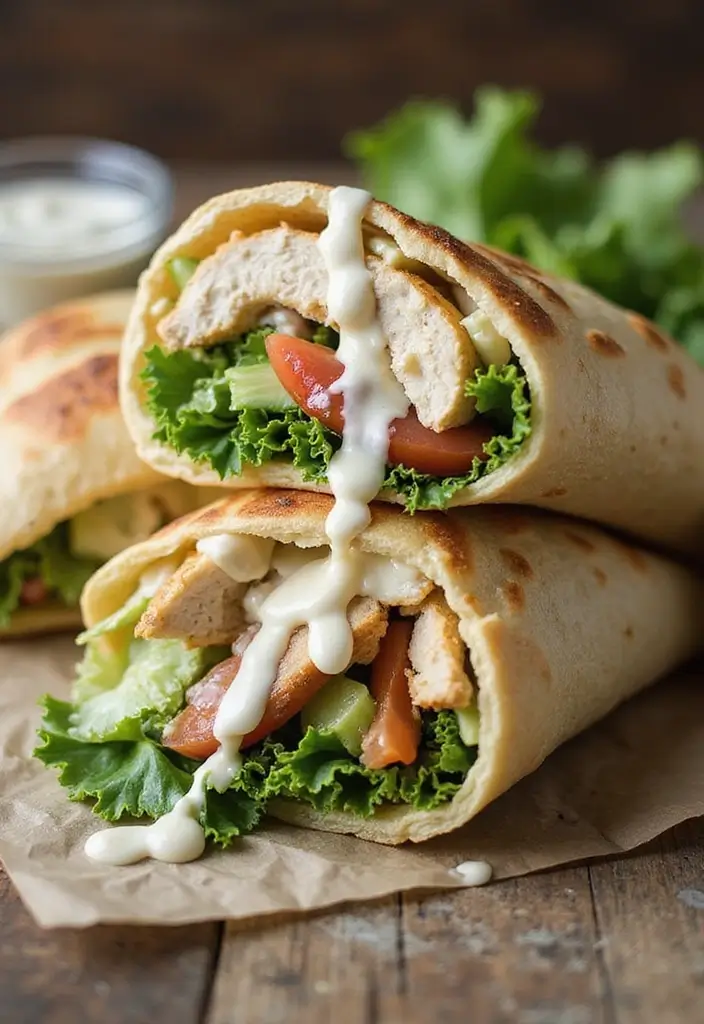 29 Easy Healthy Lunch Recipes You’ll Actually Look Forward To - 22. Chicken Caesar Salad Wrap