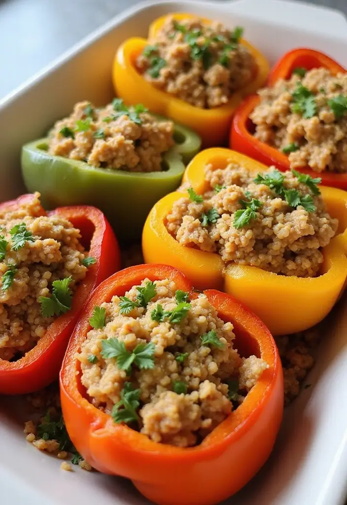 29 Easy Healthy Lunch Recipes You’ll Actually Look Forward To - 24. Stuffed Bell Peppers