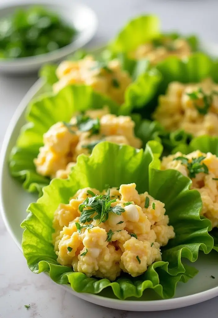29 Easy Healthy Lunch Recipes You’ll Actually Look Forward To - 9. Egg Salad Lettuce Wraps