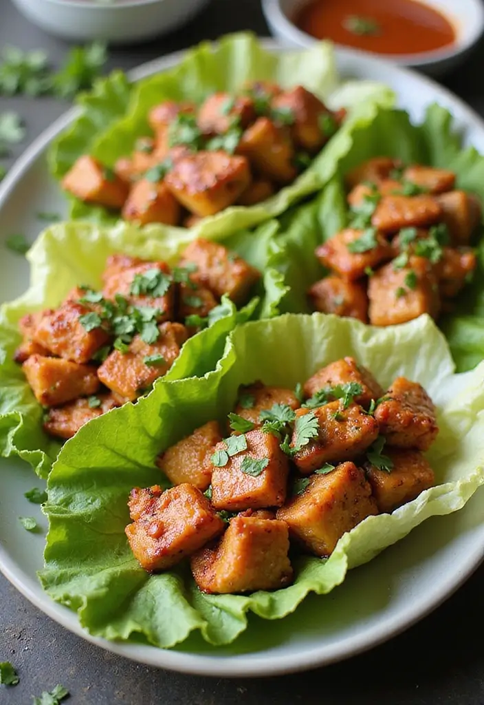 29 Healthy Bang Bang Chicken Recipes That Are Sweet and Spicy - 2. Bang Bang Chicken Lettuce Wraps