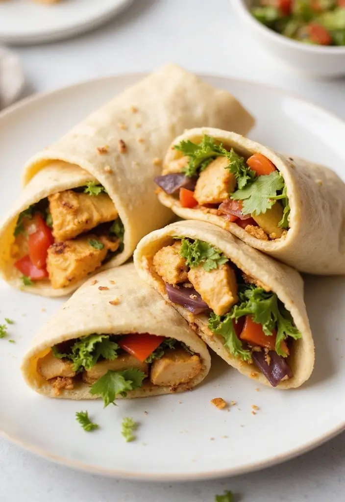 29 Healthy Bang Bang Chicken Recipes That Are Sweet and Spicy - 23. Bang Bang Chicken Wraps