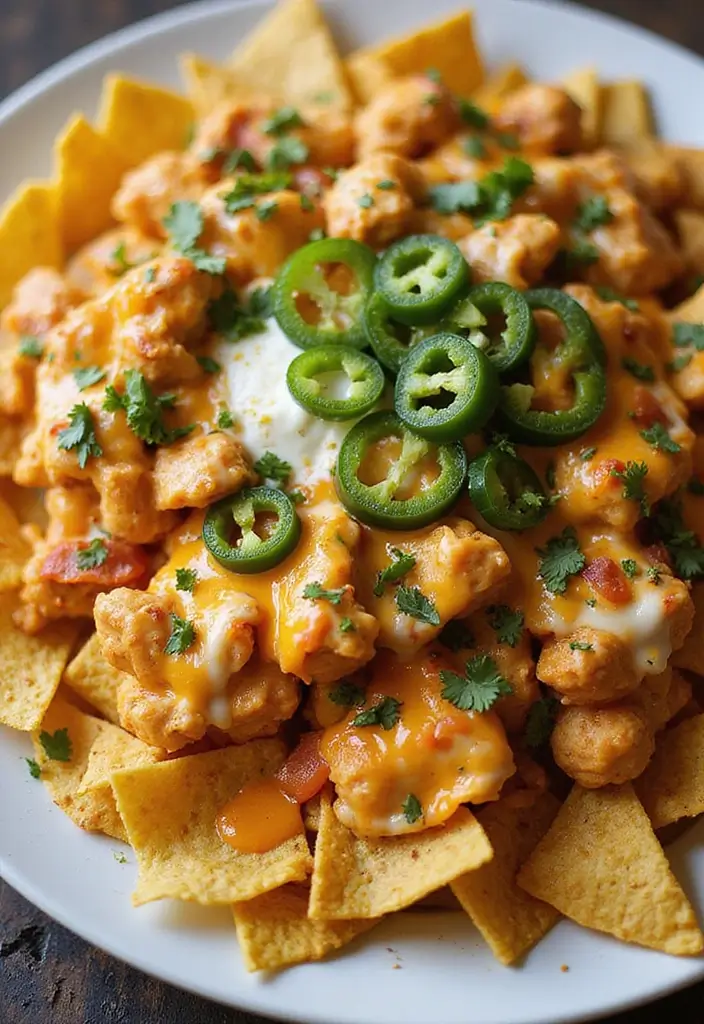 29 Healthy Bang Bang Chicken Recipes That Are Sweet and Spicy - 24. Bang Bang Chicken Nachos
